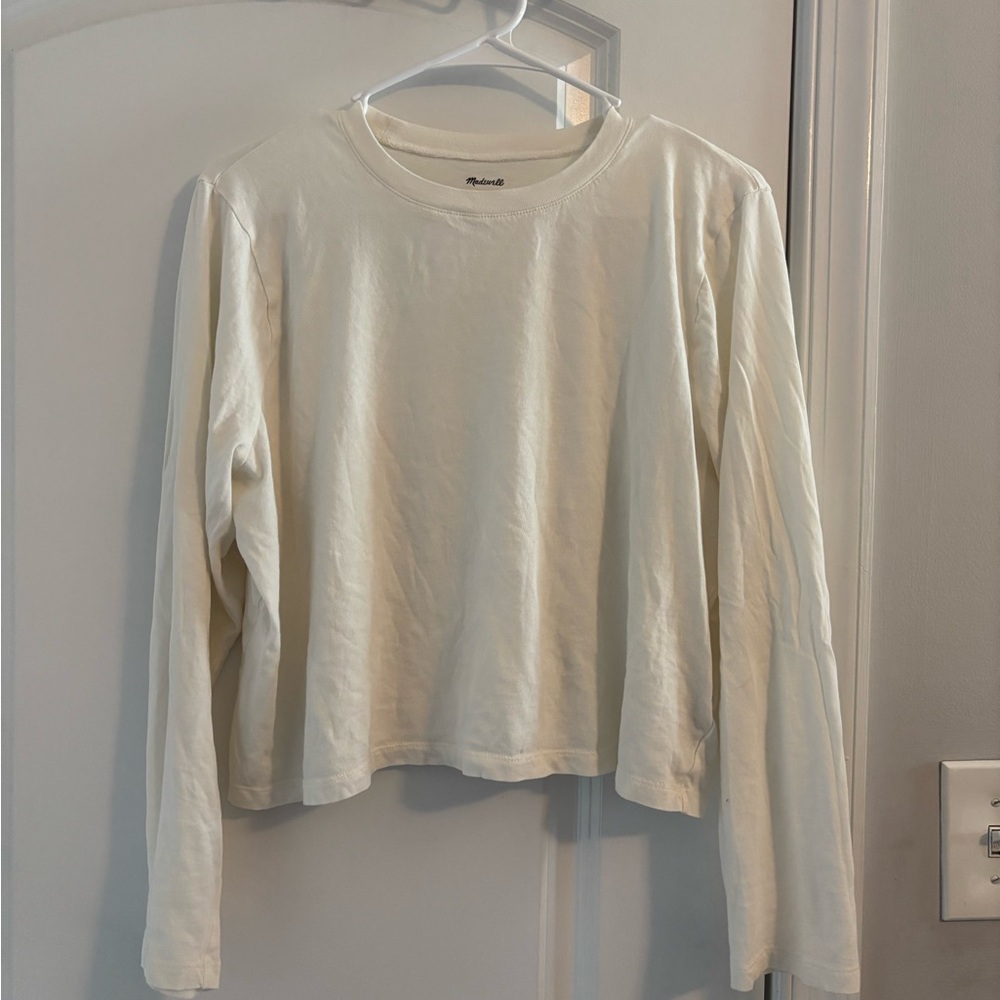 MADEWELL - Women’s Size L White Long Sleeve Top